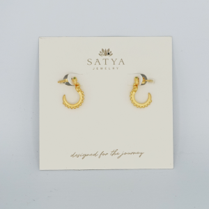 Dot Snake Hoop Stud Earrings